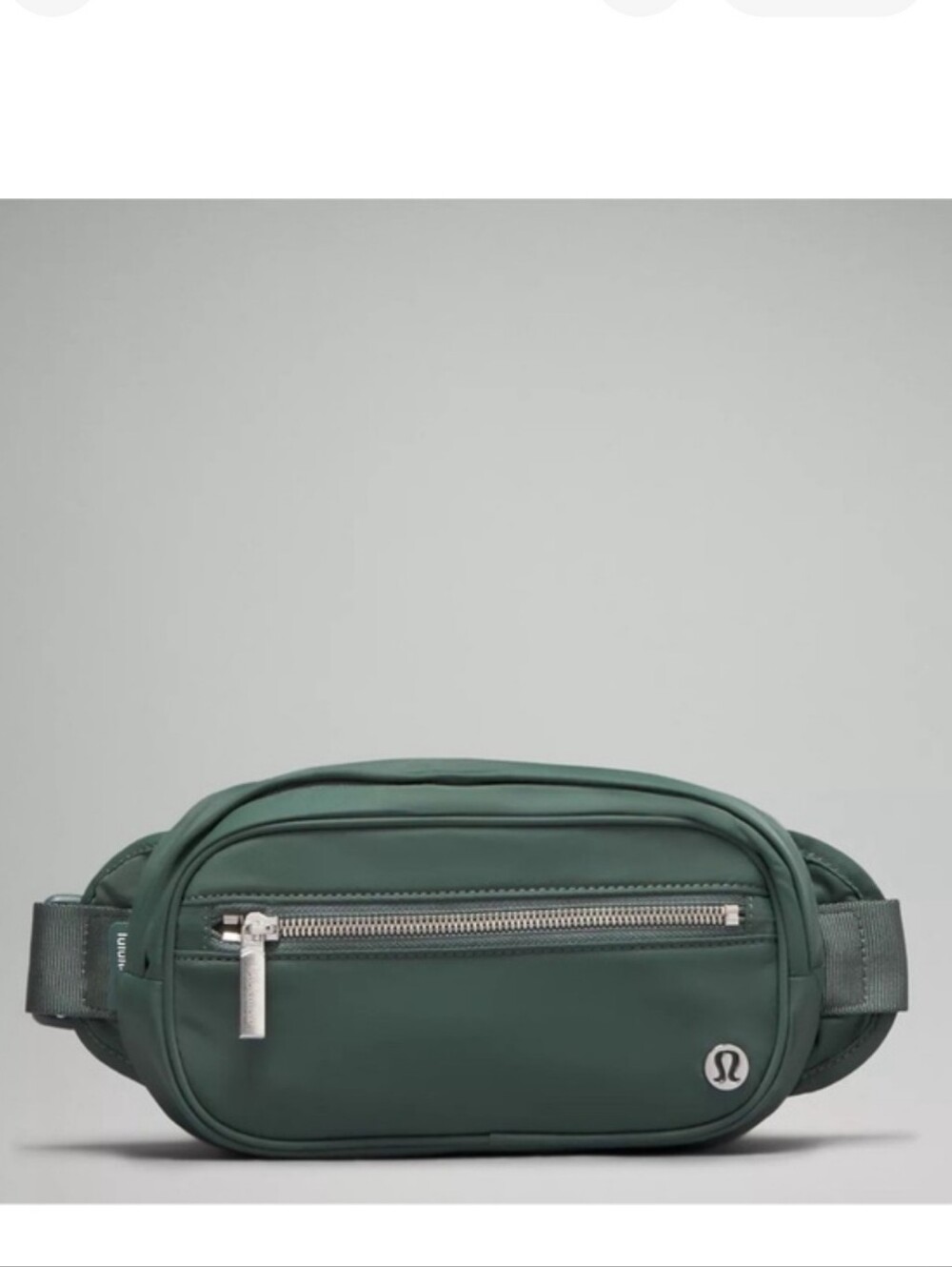 lululemon athletica Dark Green Woma"s Belt Bag with Silver Hardware